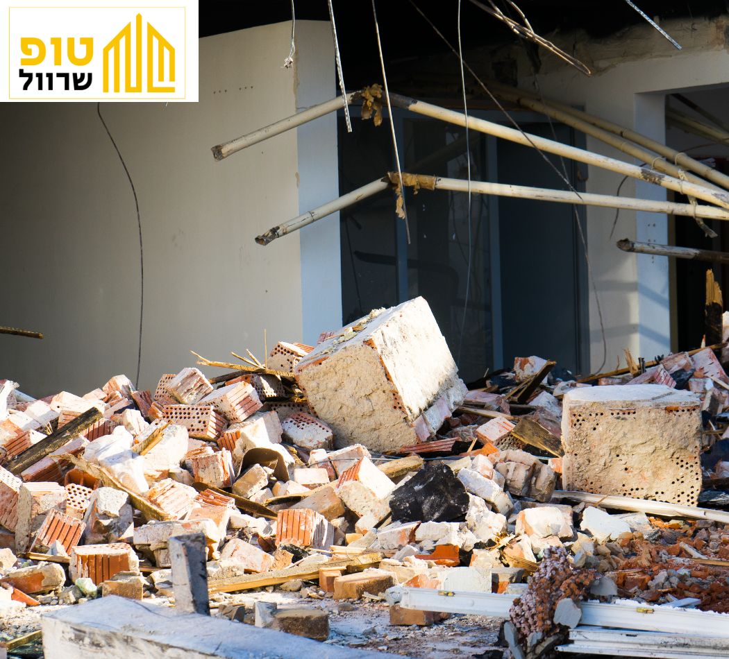 התקנת שרוולים לפינוי פסולת